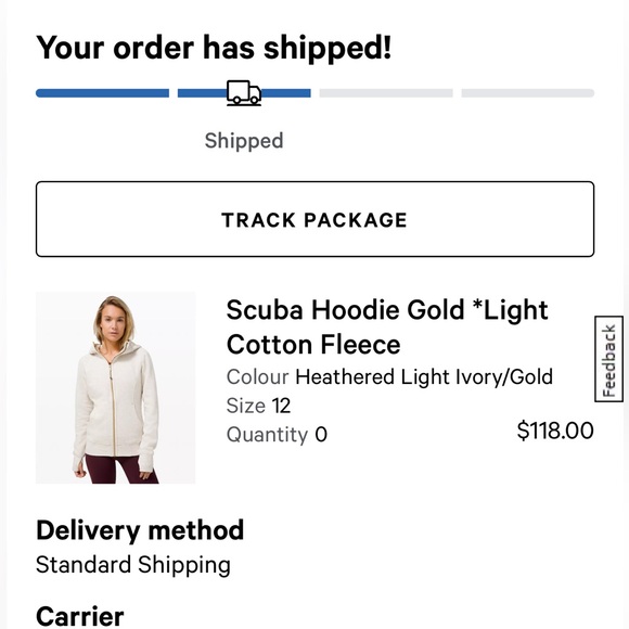Lululemon Scuba Zip Up 12 Oatmeal/ Gold Hardware - Picture 6 of 6